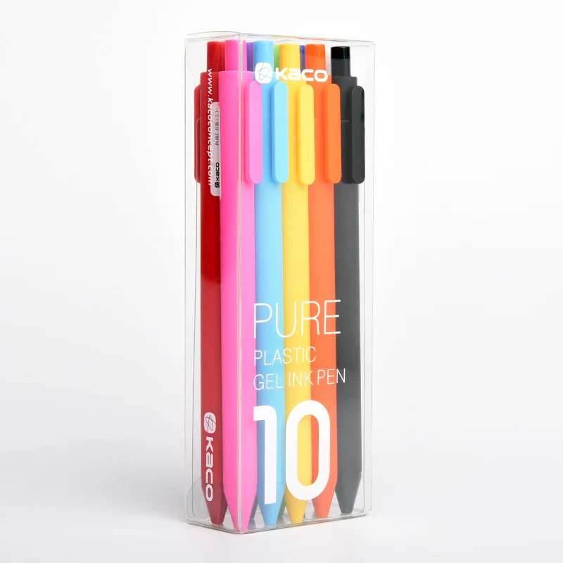 KACO чистый серия гелевых ручек 0,5 мм) бусины типа «жемчужины», перламутровый цвет, Цвет ручка Цвет гелевая ручка 10/20 шт - Цвет: 10 PCS PV BOX