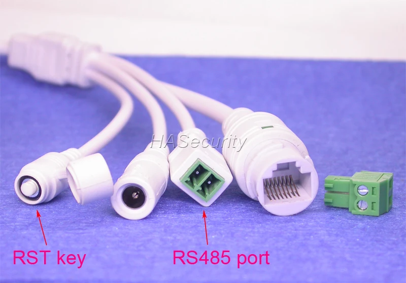 LAN кабель для CCTV ip-камеры плата Модуль 1x 2PIN разъемы(RS485) 1x Сброс ключ около 60 см длина