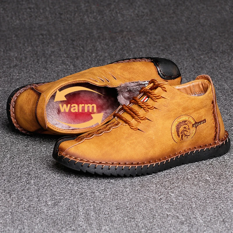 YIGER/Новая мужская хлопковая обувь теплая зимняя мужская повседневная обувь на меху со шнуровкой обувь для отдыха больших размеров 38-47 мужские зимние ботинки, 0191