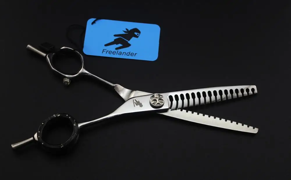 6.0" Hairdressing Scissors Fishbone double side Teeth 440C Haircut Barber Makas Thinning Shears professional Hair Scissors