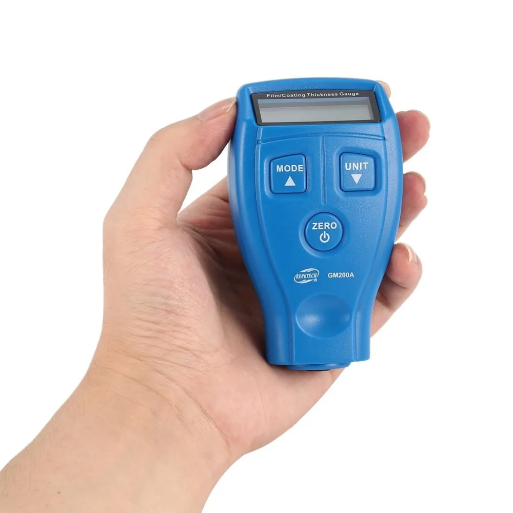 orange GM200 Min LCD 0-1.80mm//0-71.0 mil Digital Automotive Car Paint Coating Thickness Gauge Meter Probe Tester Measuring Tool