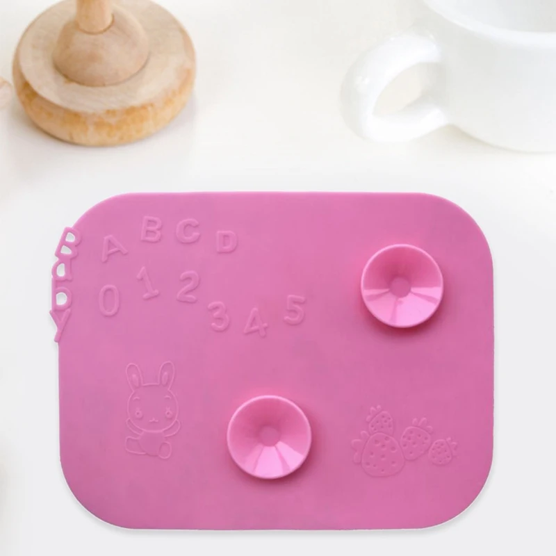 

Baby Silicone Magic Bowl Sucker Place Mat Anti Slip Desk Mat for Child Dining On Table Tools for Baby Learning to Eat Foods