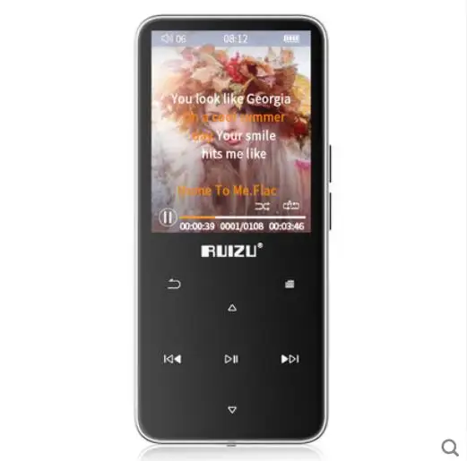 Новейший Bluetooth MP3 плеер с сенсорным экраном музыкальный RUIZU D10 8 ГБ цветной экран 2 4