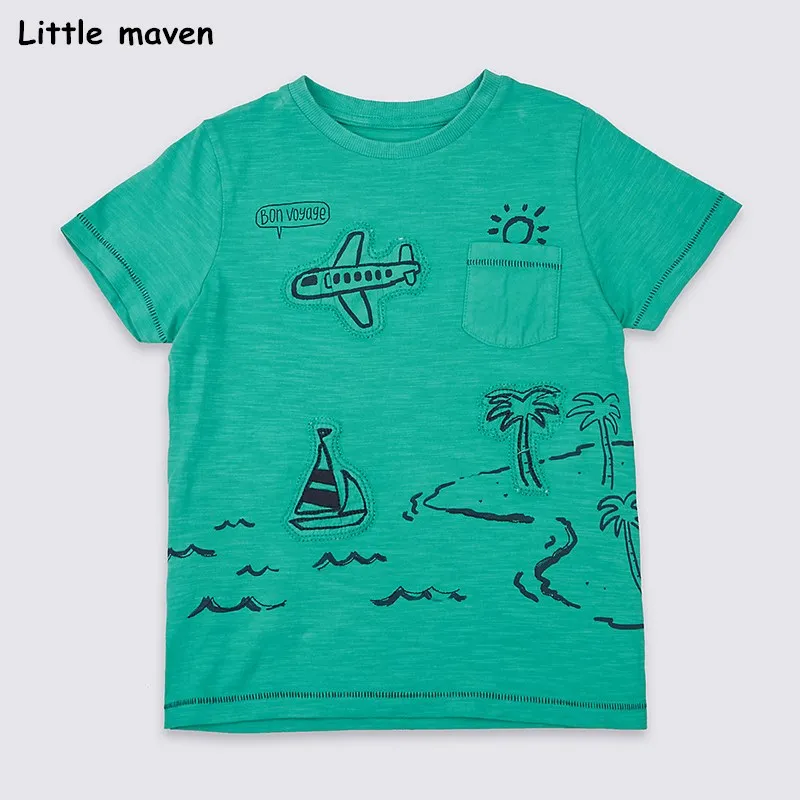 Little maven-vêtements d'été 2019 pour enfants | T-shirt manches courtes, en coton, de marque imprimé, pour bébés garçons, 50965