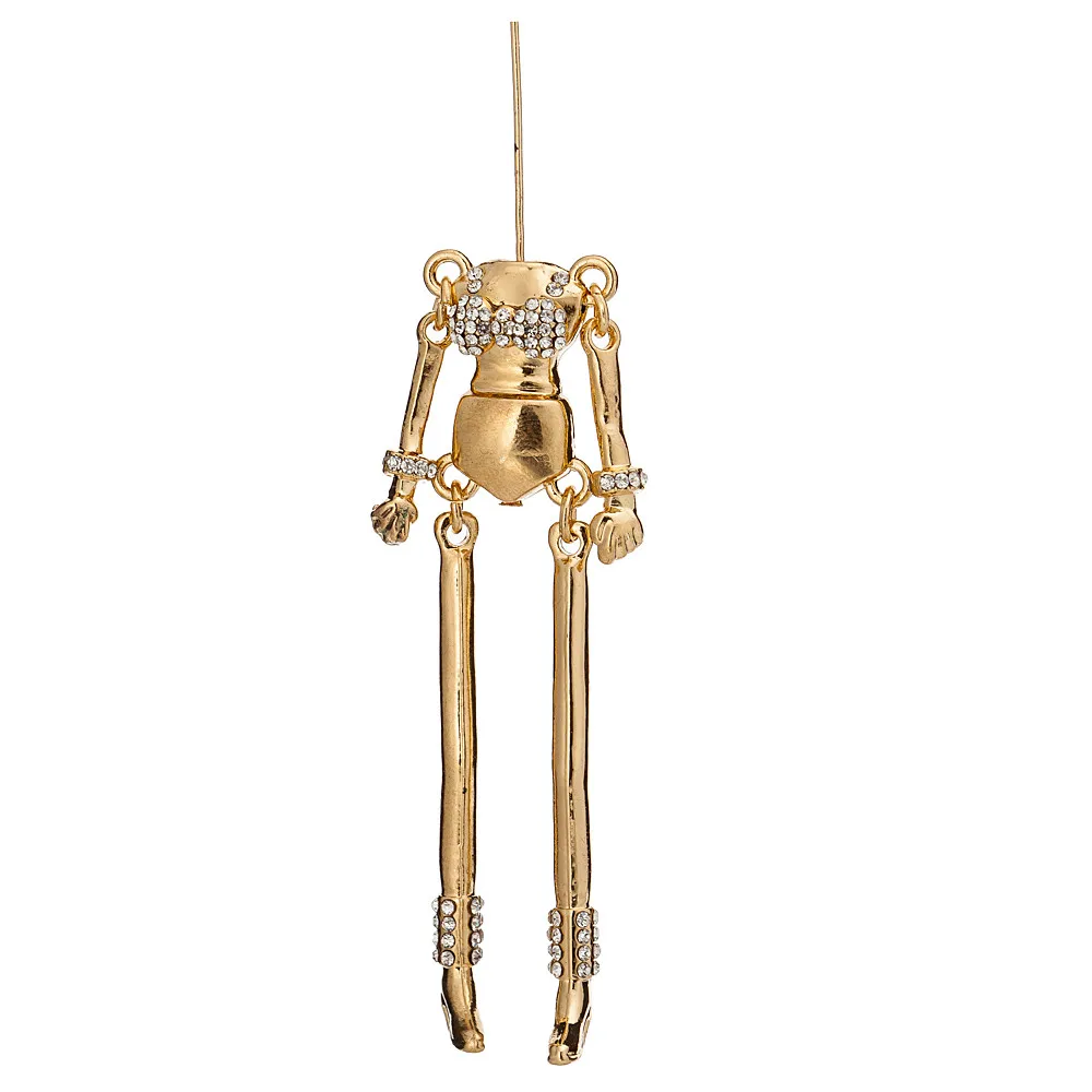 L& H кукла скелет DIY Ожерелье Подвеска винтажный Красный Бронзовый Золотой Серебряный цвет кулон для женщин ювелирные украшения в подарок