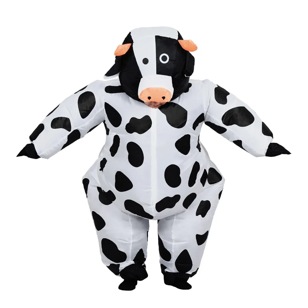 Inflatable Cow Costume for Adult Women Men Kid Boy Girl Halloween Party Carnival Cosplay Dress Blow Up Suit Animal Mascot Outfit Inflatable Cow Costume for Adult Women Men Kid Boy Girl Halloween Party Carnival Cosplay Dress Blow Up Suit Animal Mascot Outfit