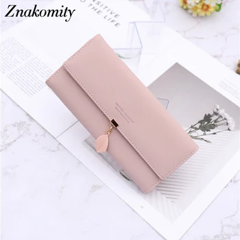 

Znakomity Women Long Wallet Coin Fashion Leather Clutch Purse Card Holder Organizer Ladies Large Solid Woman Purses with Wallets