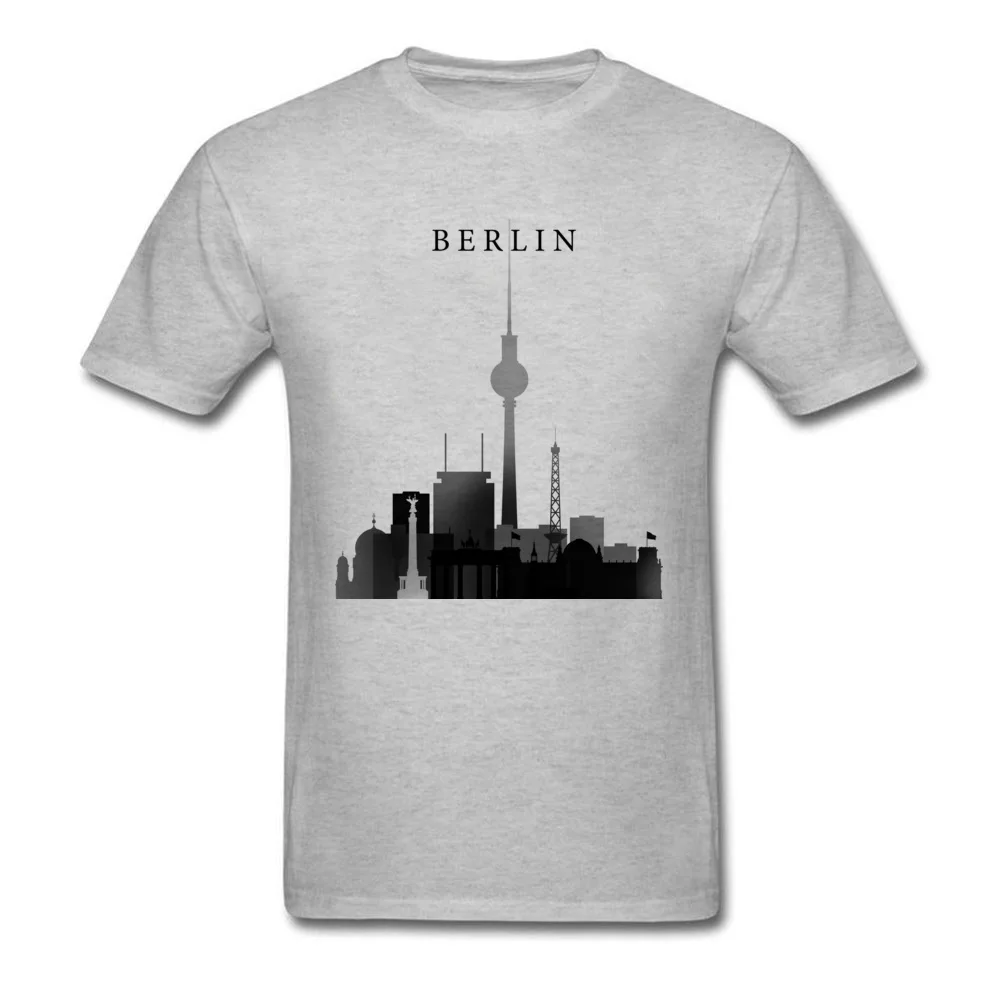 Group Berlin Graphic Silhouette Men T Shirt 2018 Hot Sale Summer Autumn T Shirt Crew Neck 100% Cotton Fabric Tops Tees Berlin Graphic Silhouette grey