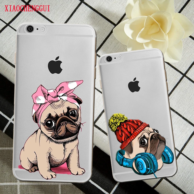 Супер милые супер собаки для iphone 5 5S SE 6 6S 7 8 PLUS X чехол Высокое качество прозрачные