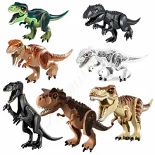 10 шт. Парк Юрского периода Динозавр Indoraptor Carnotaurus T. Rex строительные блоки кирпичики город сборки игрушки для детей подарок