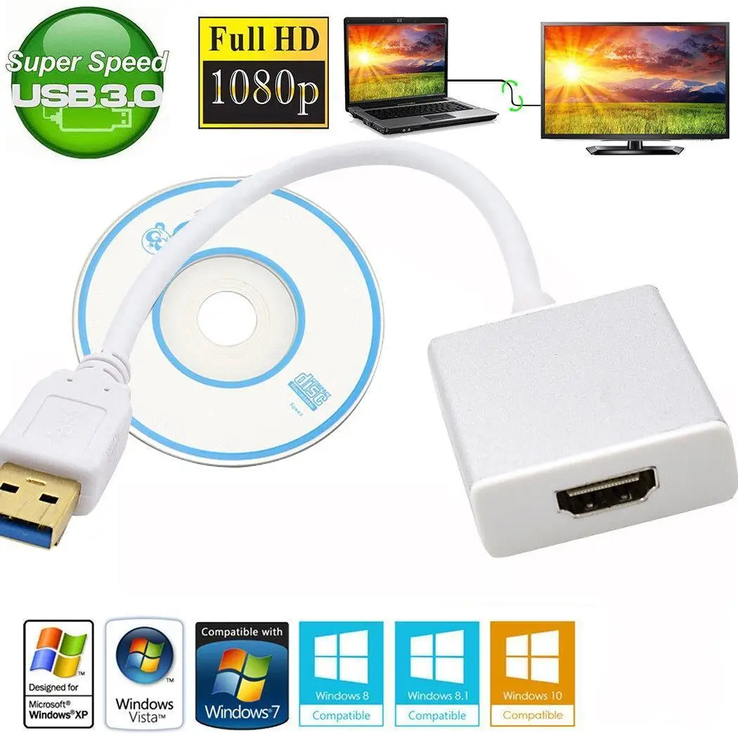 MLLSE USB 3 0 HDMI 1080 P Кабельный адаптер-переходник USB3.0 Multi Monitor Дисплей переходник для HDTV