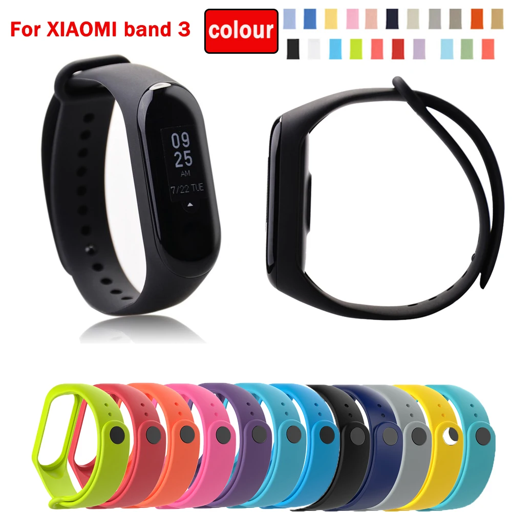 

silicone strap For Xiaomi Mi Band 3 watch band Wristband Replacement sport band For xiaomi 3 Pedometer wristbands Accessories