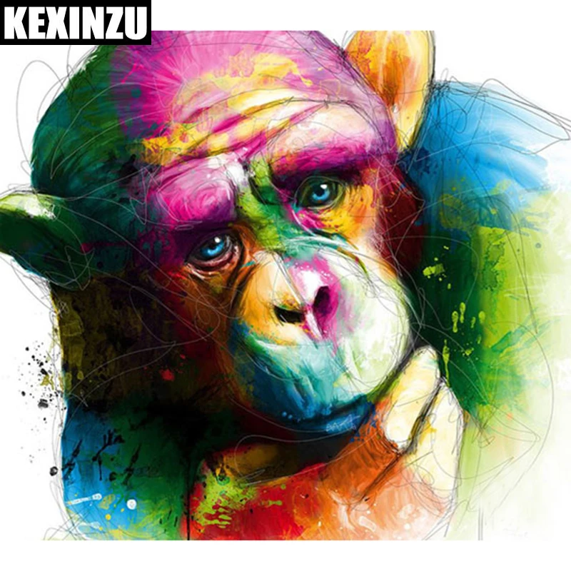 

5d diy full square/round diamond painting Embroidery Rhinestone Mosaic "Gorilla-"Cross Stitch Rhinestone Wedding decoration