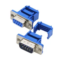 DB9 crimp type connector male female plug serial port connectors D-SUB RS232 adapter 1