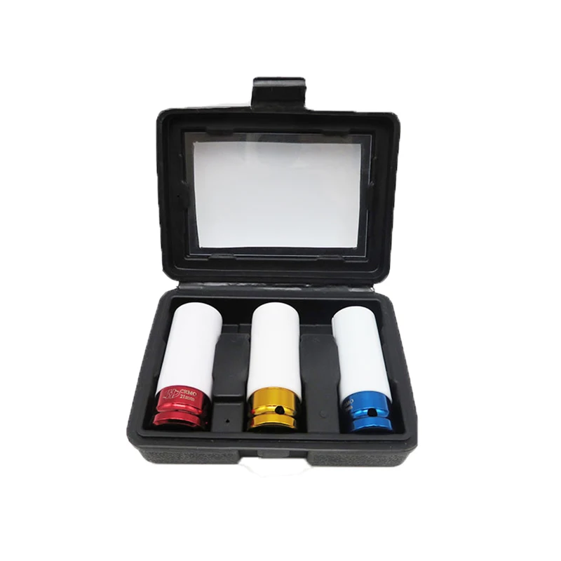 

HUAFENG BIG ARROW 3Pcs 1/2'' Impact Socket Chromium Molybdenum Steel Thin Wall Wheel Nut Deep Impact Socket Drive Sets Tools