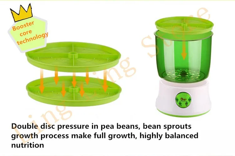 110 V 220 V Бытовая электрическая машинка для проращивания бобов интеллектуальная машинка для проращивания бобов 2 слоя автоматическая машина