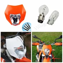 Papanda Arancione Faro Dirt Bike Motocross Testa Della Lampada Universale per KTM EXC EXCF XCF SXF XCW SX SMR 250 450