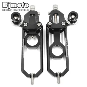 

bjmoto CNC Aluminum Chain Adjusters with Spool Tensioners For BMW S1000RR 2009-2015 S1000R 2014-2016 HP4 2012-2014