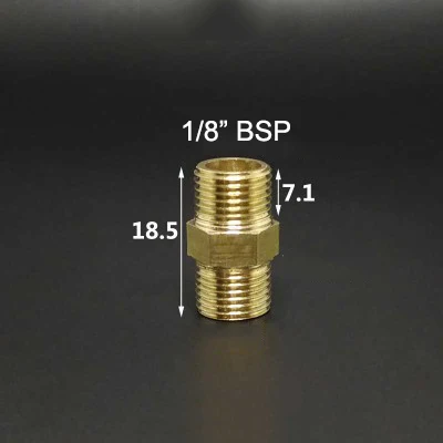 

1/8" 1/4" 3/8"BSP Male Thread Hex Brass Pipe Fitting Adapter Coupler Connector For Fuel Gas Water