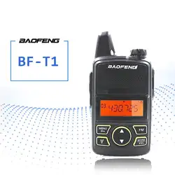 BAOFENG T1 мини двухстороннее радио BF-T1 рация UHF 400-470 мГц 20CH Портативный Ham fm-радио CB портативный трансивер переговорные