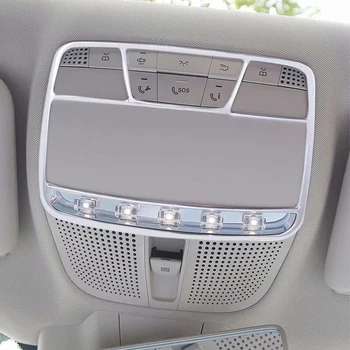 

For Mercedes Benz GLC /For C Class 2015-2018 2PCS ABS Chrome Car Roof Dome Lamp Reading Light Cover Trim Moldings Accessories