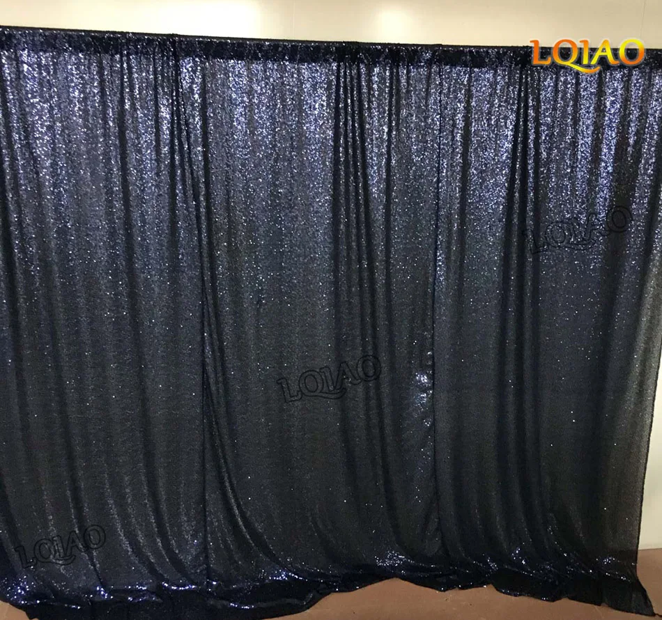YS Navy Blue Sequin Backdrop-001