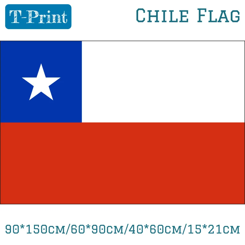 

90*150cm/60*90cm/40*60cm Chile National Flag National Day / Sports games Sports meeting Gift Flag Banner Decoration