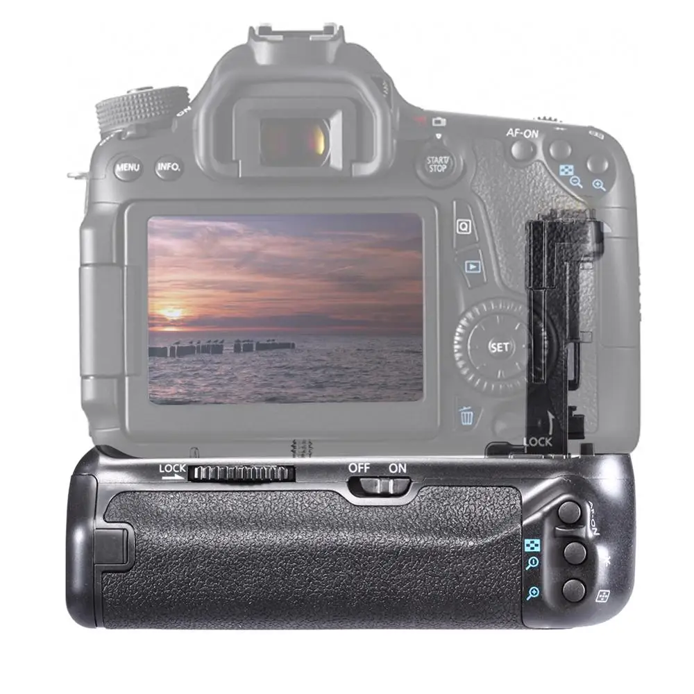 Neewer Держатель батарейного отсека (запасная ручка для Canon BG E14) и 2 шт. 2000mAh LP E6 E6N