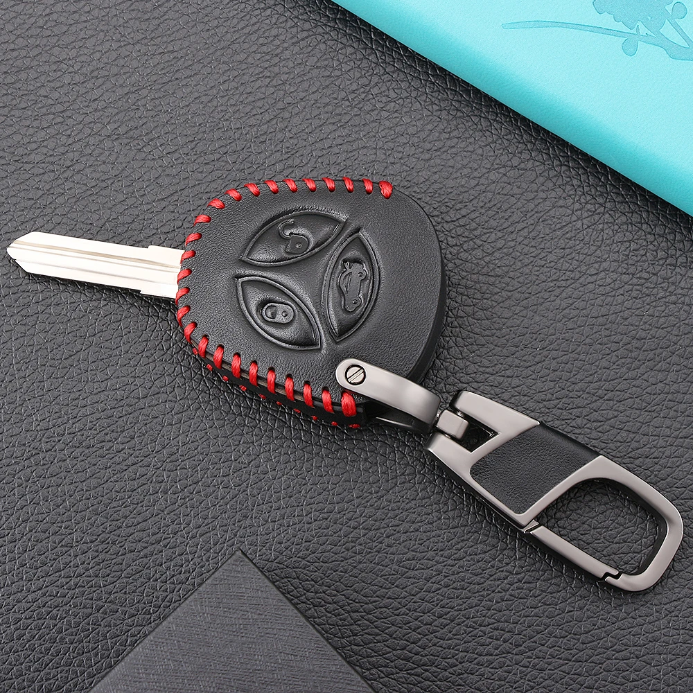 

Car styling 3 Buttons Leather Car Key Cover Case Protector For LADA Priora Sedan Sport Kalina Granta Vesta X-Ray XRay