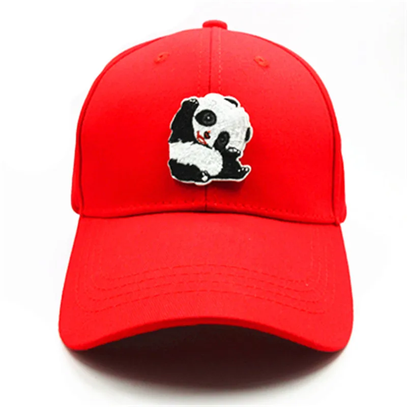 Панда Животные вышивка хлопковая бейсболка в стиле хип-хоп бейсболка с возможностью регулировки размера Шапки для детей, мужчин и женщин 209