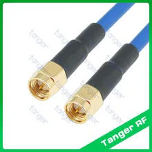 SMA штекер-штекер прямой разъем с RG402 RG141 RG-402 коаксиальный Соединительный синий кабель 8 дюймов " 20 см RF Низкая потеря коаксиальный кабель