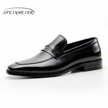 Mens formal shoes leather men dress oxford shoes for men dressing wedding business office shoes slip on male zapatos de hombre