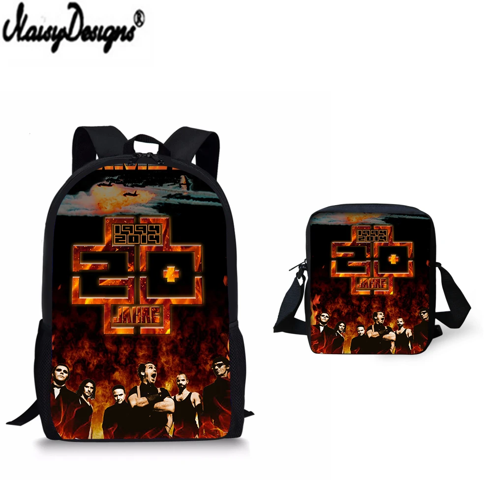 

NOISYDESIGNS Dropshipping Backpack For Boys Girls Music Rock Band Pattern Print School Supplies Women Bags Men Laptop Rucksack