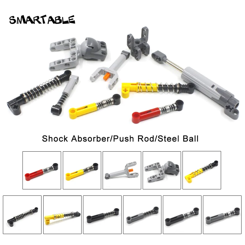 Smartable Technic амортизатор/нажимной стержень/стальной шарик MOC части строительные