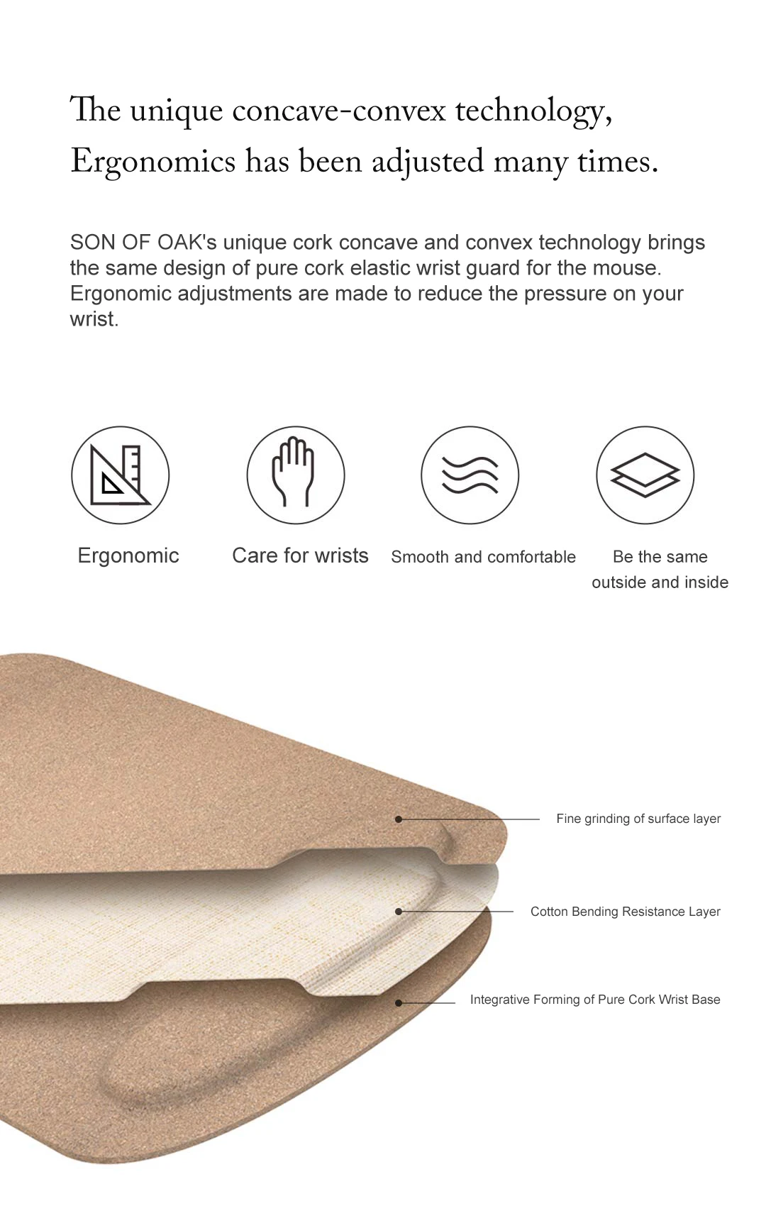 Xiaomi SON OF OAK Office Mouse Pad Oak Bark Wood Wrister Mousepad Portable Mouse Mat For Notebook, Computer Natural Table mat