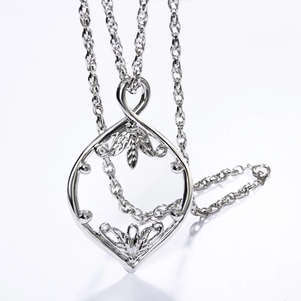 DC1989 New Design Optical Chain Women Pendant Necklace with Magnifying Glass Lens For Reading Fine Prints Rhodium or Gold Plated|mum