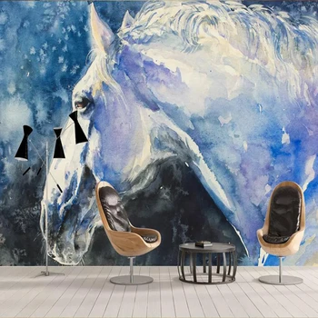 

Wallpapers YOUMAN Custom Modern Wallpaper 3d Photo Wall Mural Wall Papers 3d Animal Oil Painting Horse Wall Home Decor Mural Art