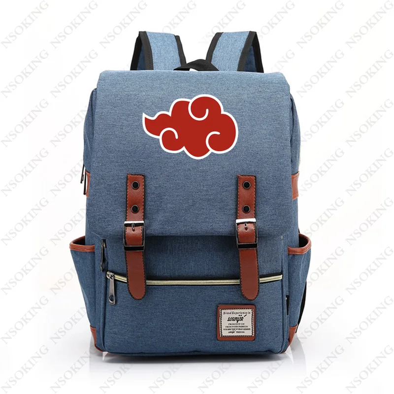 Рюкзак Наруто модный винтажный рюкзак для путешествий для мужчин и женщин персонализированный аниме студенческий уличный холщовый рюкзак унисекс - Цвет: 06