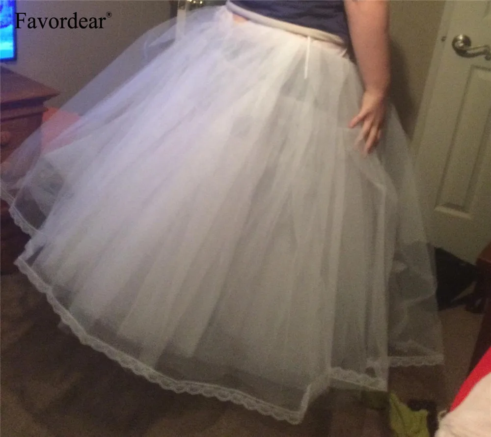 Favordear длинные 8 слоев Hoopless бальное платье Нижние юбки идеально подходит для свадебное платье пышное платье для особых случаев