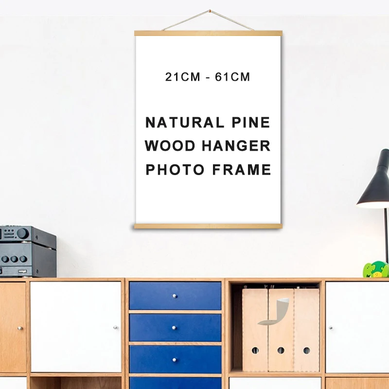 

New Natural Solid Pine Wood Poster Hanger Frame for Pictures Canvas Prints Framework Artwork DIY Wall Art Living Room Decoration