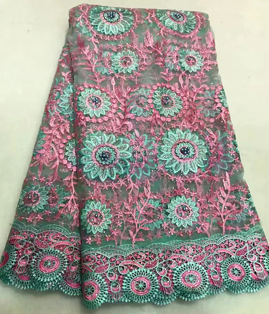 

Tulle Embroidered Net Lace African French Laces Fabrics High Quality Nigerian French Net Lace 2018 With Stones Net Lace fabric