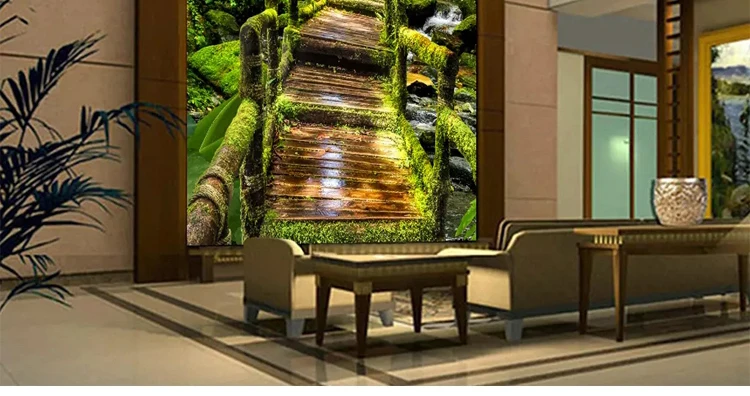 На заказ 3D фото обои лес маленькая дорога 3D Гостиная Прихожая Коридор задний план настенная Фреска обоями домашний декор