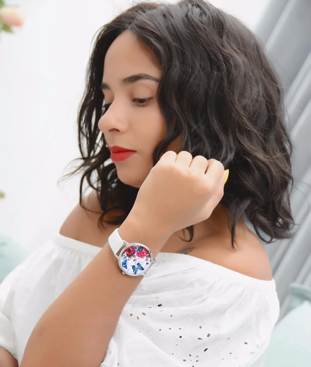 Новые женские часы с серебряной бабочкой брендовые роскошные круглые часы из розового золота модные популярные женские кварцевые часы женские часы