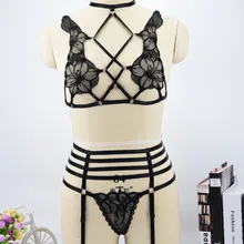 Пикантные 90-х готические девушка кружевной эластичный лямочный пояс бюстгальтер повязки портупея harujuku Фетиш Косплэй на шнуровке, соблазнительная униформа, жгут панк жгут