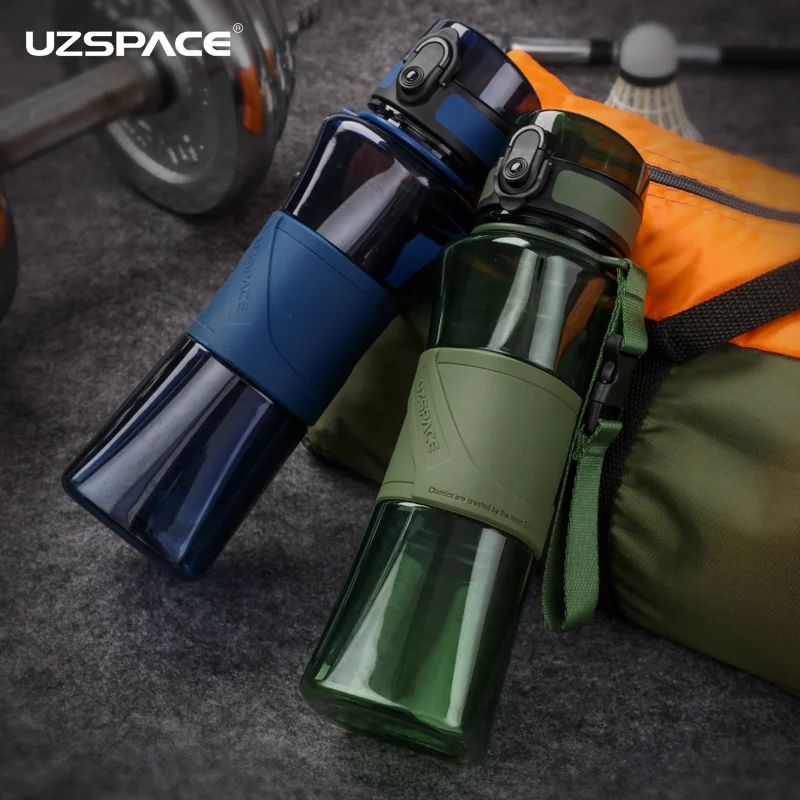 Дешево UZSPACE шейкер, спортивные бутылки для воды, креативные, для кемпинга, тура, My Drink Bottle, для воды 350 500 мл, пластиковая тритановая посуда для напитко...