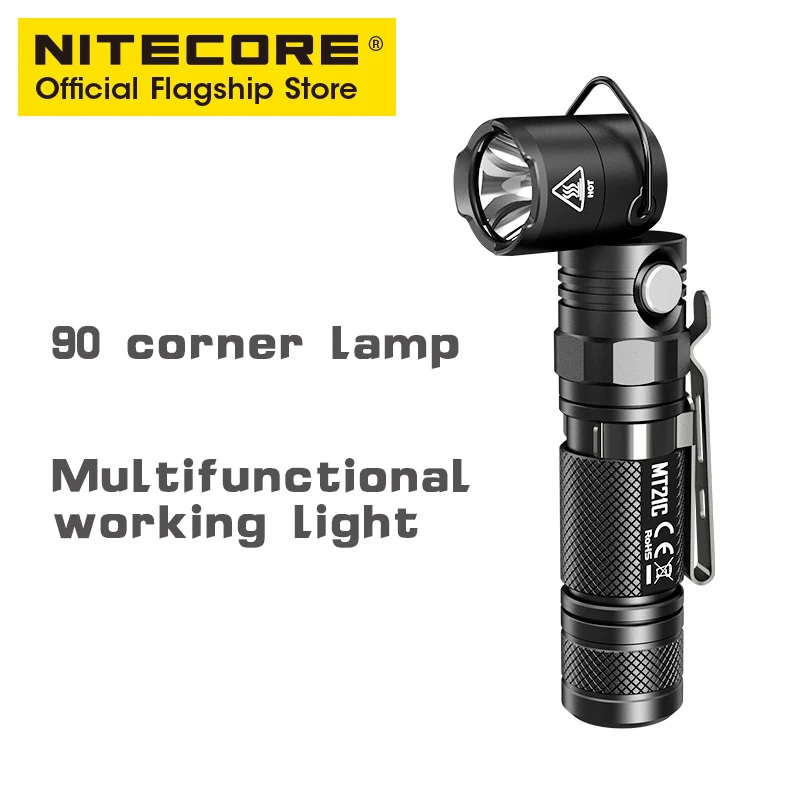 Nitecore mt21c ультра яркий маленький прямой многофункциональный вращающийся на 90 градусов яркий Магнитный всасывающий фонарик