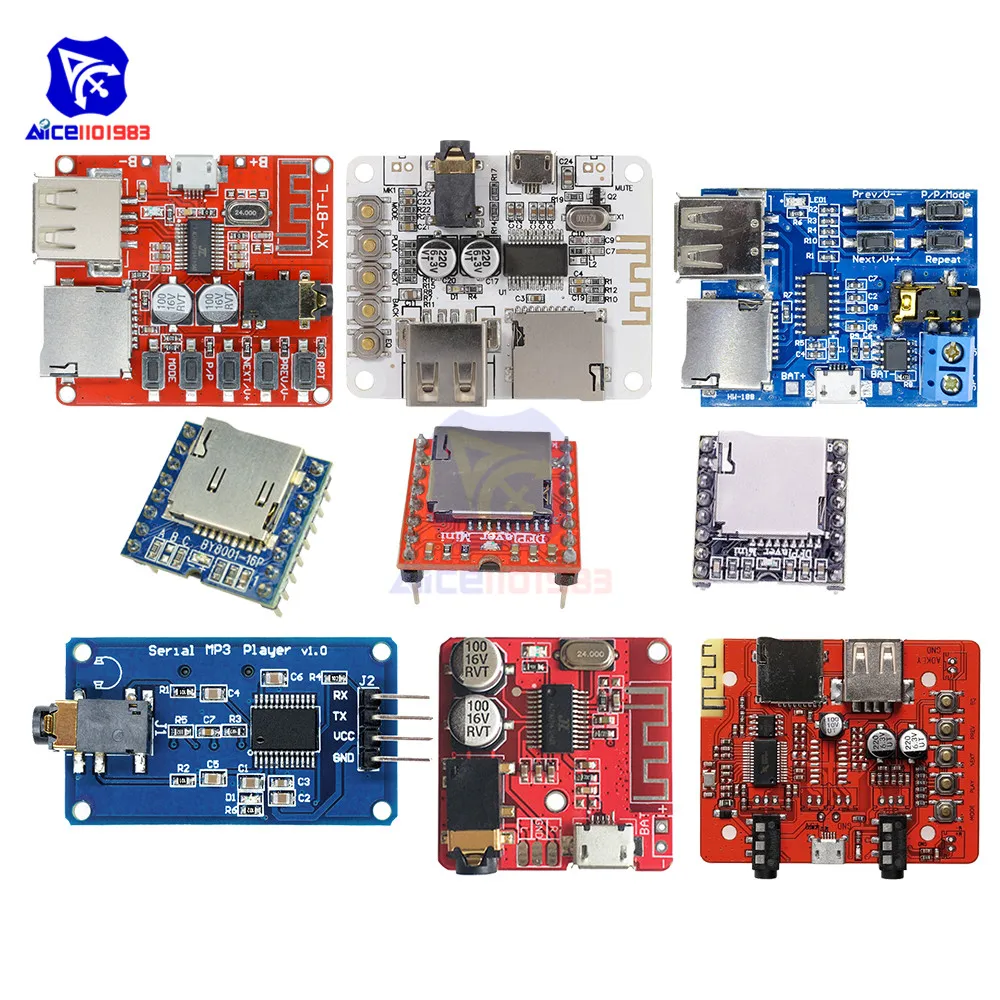 MP3-плеер декодер Bluetooth стерео аудио усилитель приемник модуль 3,5 мм аудио разъем/USB A/Micro USB/TF карта интерфейс 3,7-5 В