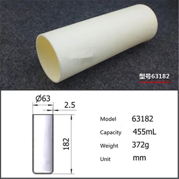 

99.5% Cylindrical corundum crucible/455ml 63182/Temperature resistance 1600 degree / sintered ceramic crucibl