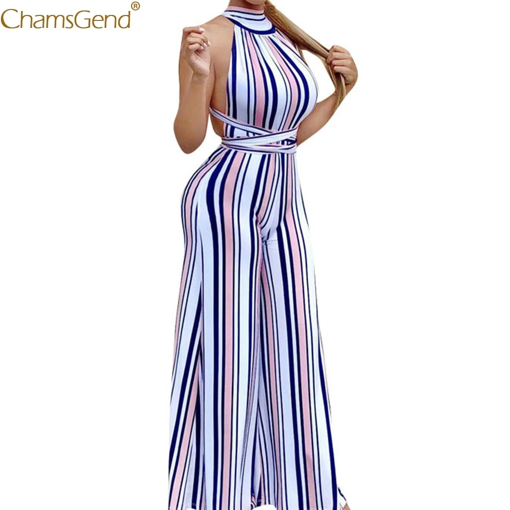 

Sexy Solid Casual Sleeveless Plus Size Jumpsuits And Rompers For Women Plus Size Jumpsuits In Women 2019 Striped Lace Up Jun