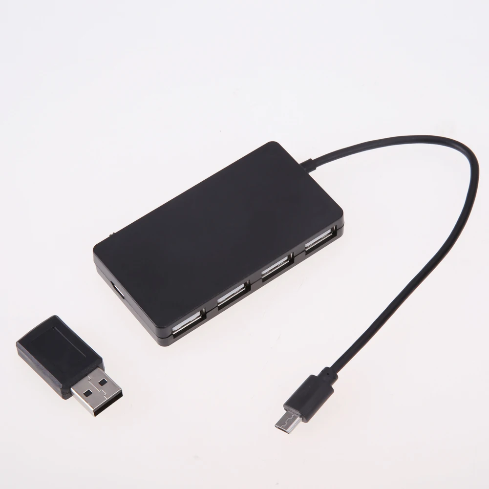 Micro USB OTG зарядный концентратор адаптер 16 см длина кабеля черный USB концентраторы для samsung Galaxy S3 S4 планшет высокое качество